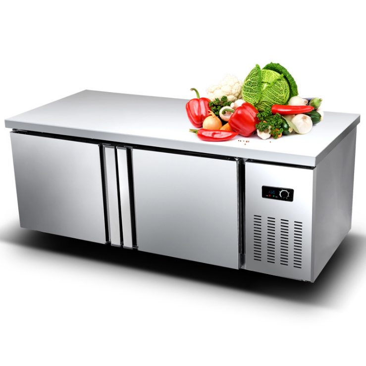 不锈钢保鲜操作台厨房平面雪柜柜式厨房冷藏、冷冻工作台冰箱冰柜