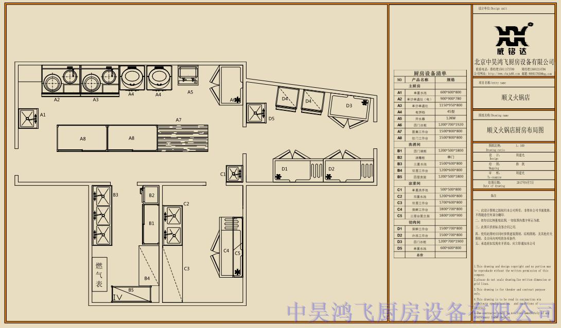 顺义火锅店厨房工程案例