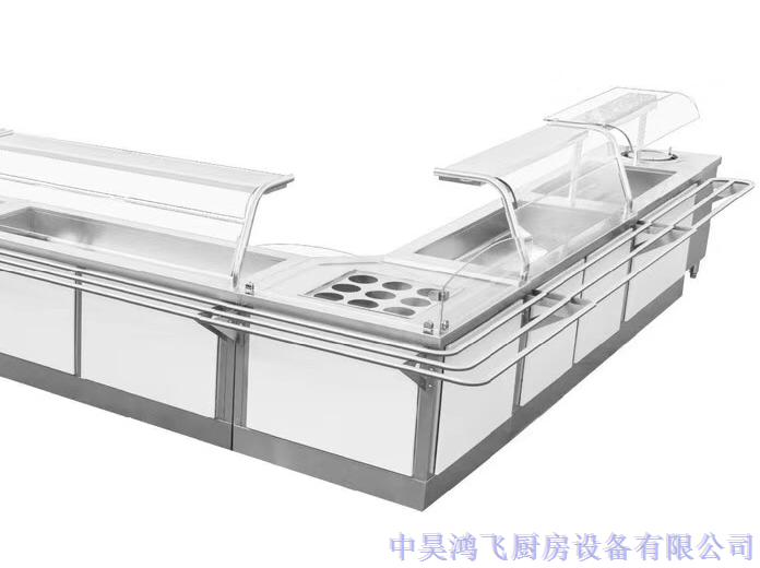 保温售饭台设计_制作_安装 打餐台设备_饭菜保温台_两边打餐台_电热保温台