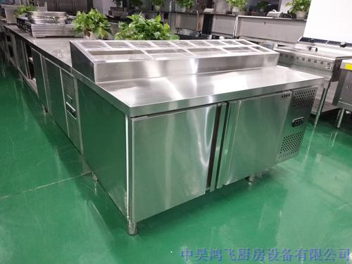 全钢铜管不锈钢保鲜沙拉台