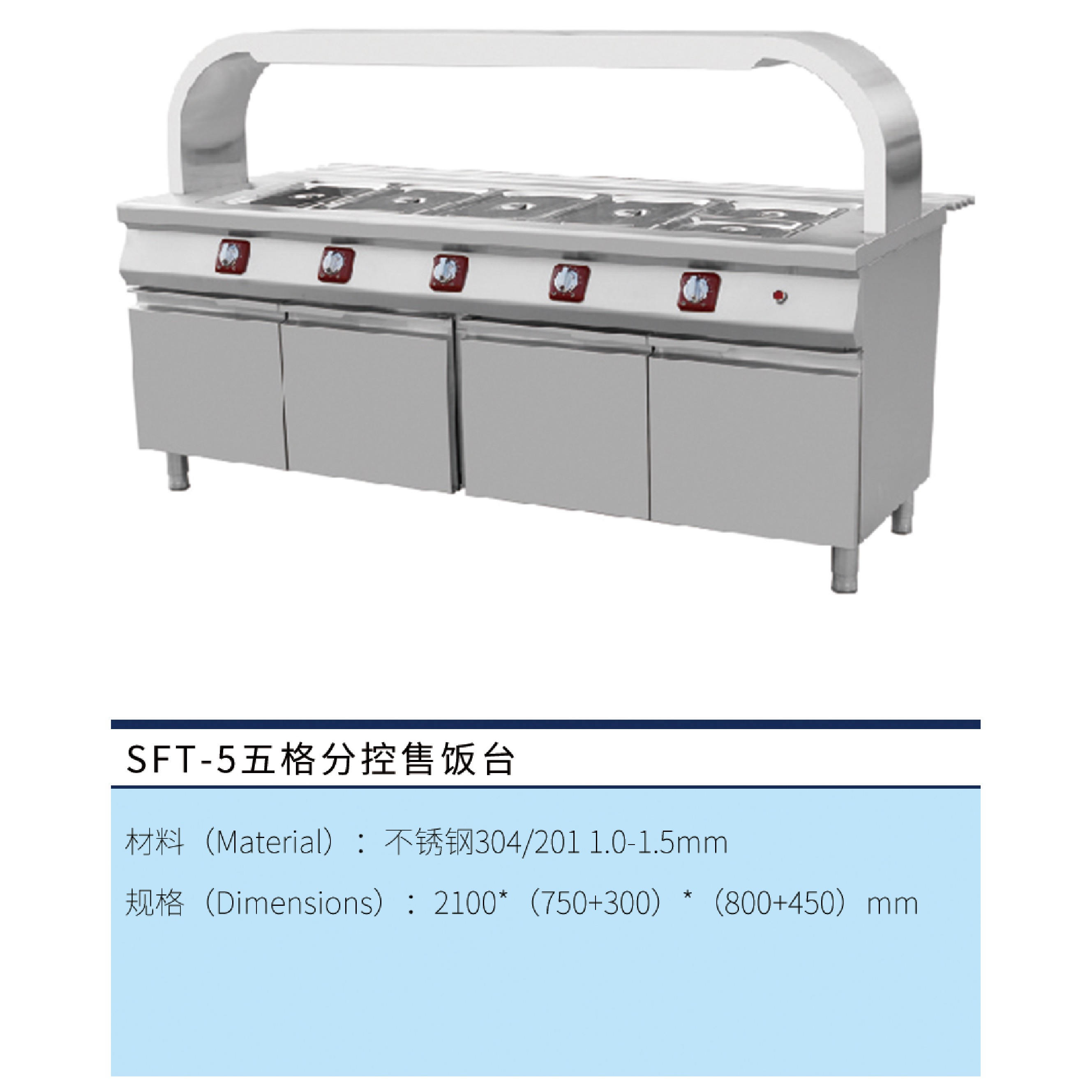 五格分控售饭台